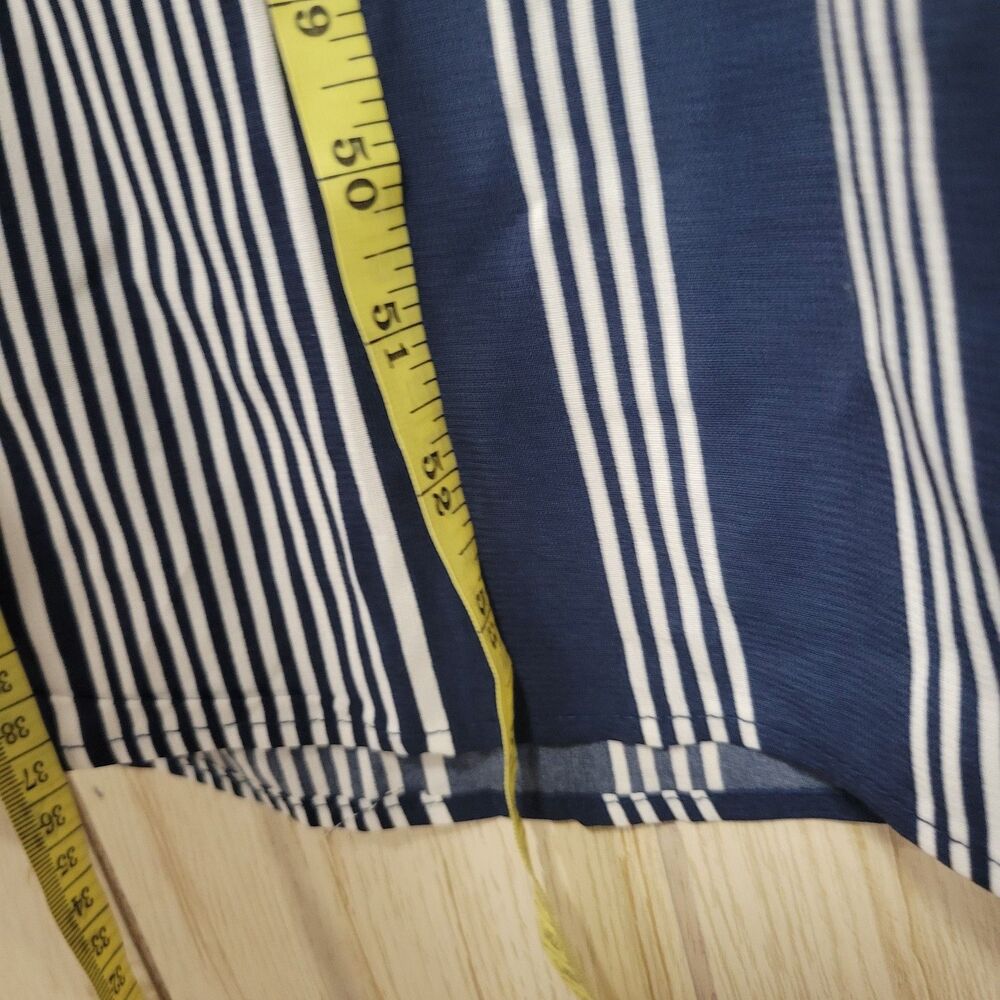 Millenium Blue And White Striped Button Down Shir… - image 8